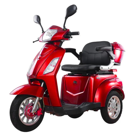 trivelo-elektricheska-trikolka-chervena-trikolka-za-invalidi-vuzrastni-komfortna-sedalka-bagajnik-mobility-scooter-sofia-dostavka