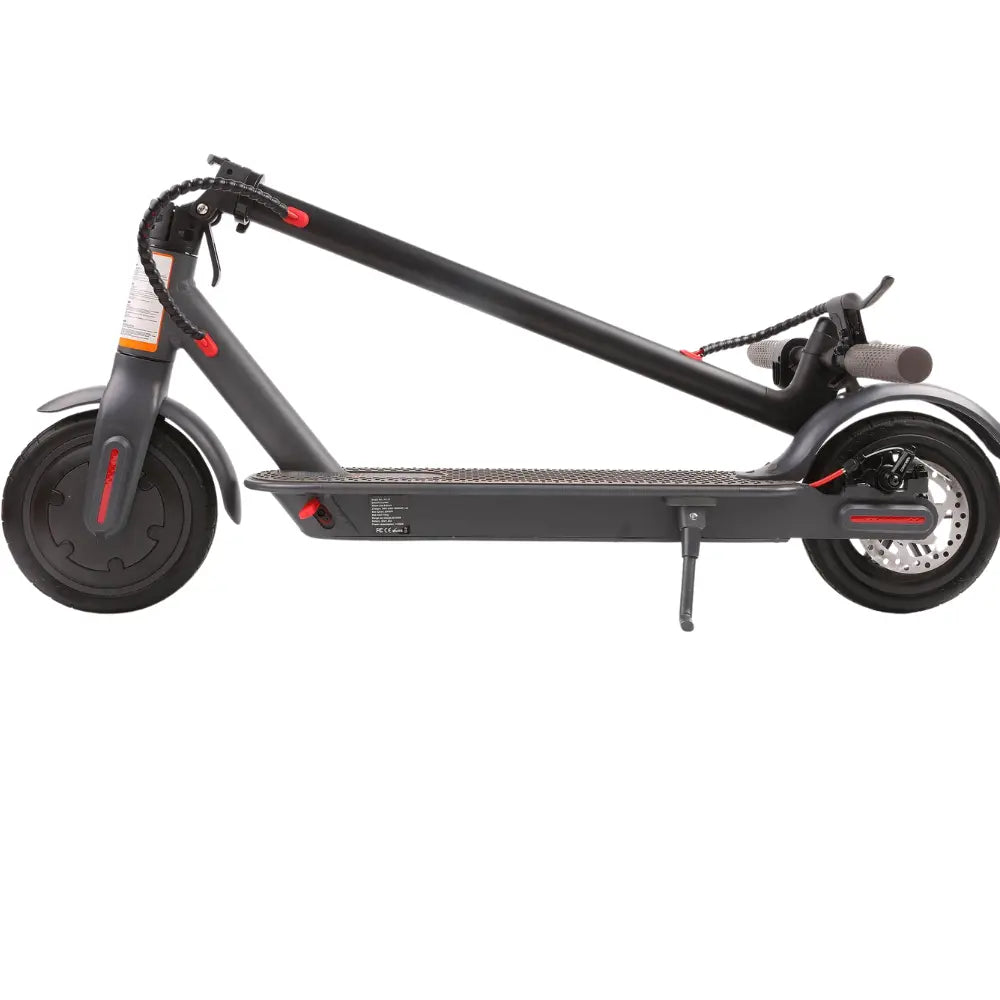xiaomi-t4-m350-elektricheska-trotinetka-app-elektricheski-skuter-tsyal-izgled-stranicen-profil-cherni-tsvet-kompakten